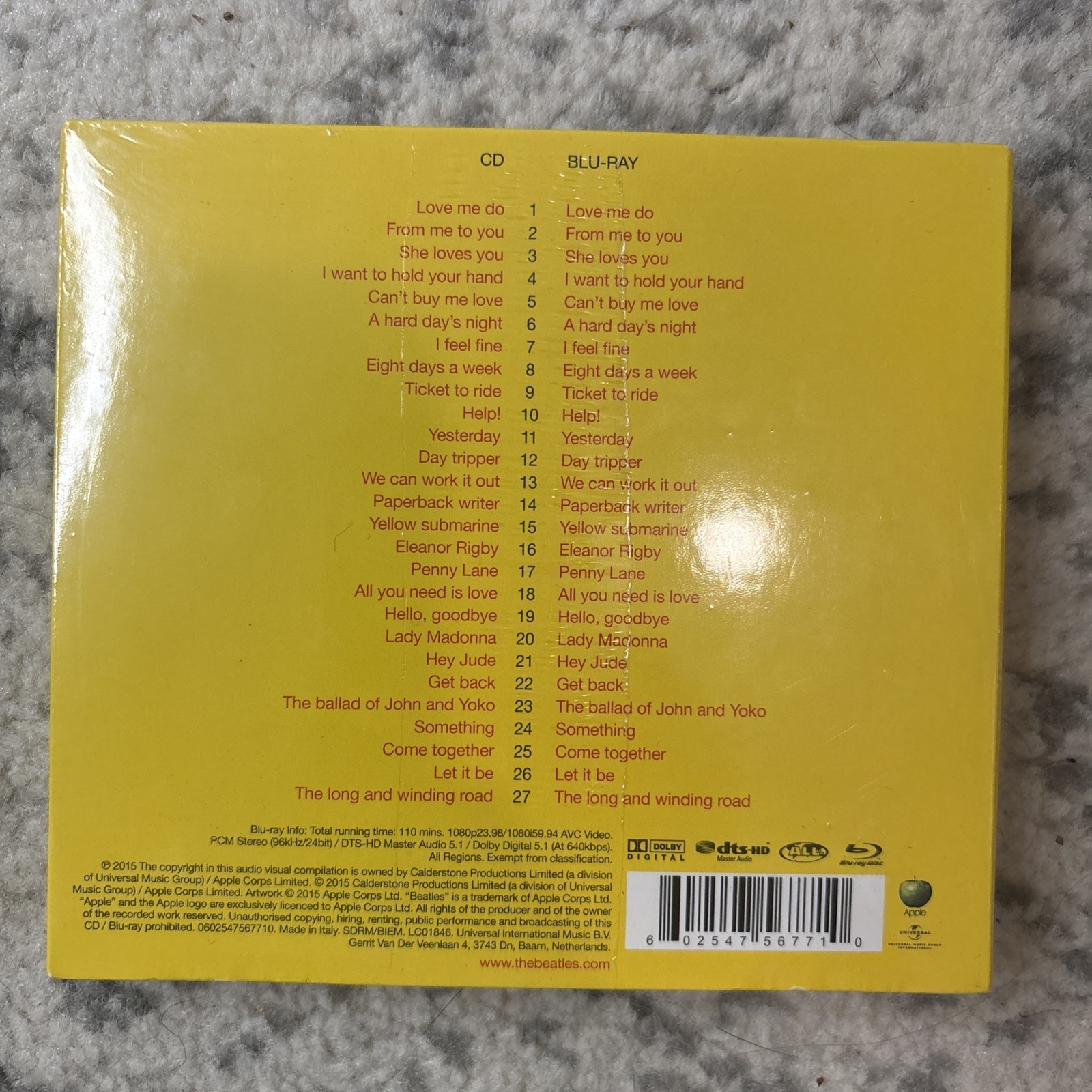THE BEATLES NUMBER 1 CD +DVD SET NEW AND SEALED