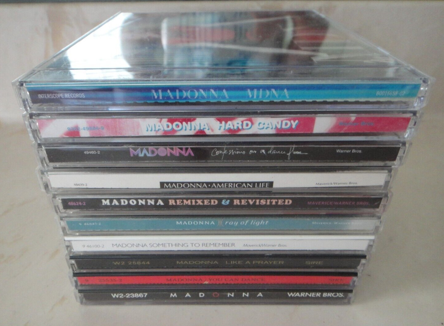 Lot 10 CDs MADONNA-PRAYER+RAY LIGHT+AMERICAN LIFE+DANCE FLOOR+HARD CANDY+MDNA
