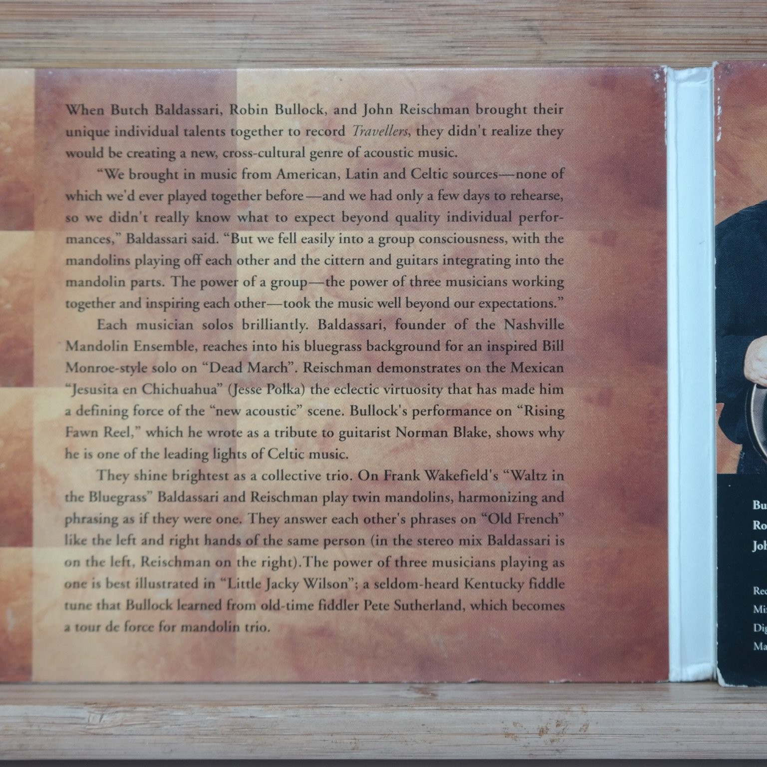 Travellers CD 1999 Acoustic Folk Butch Baldassari Robin Bullock SoundArt