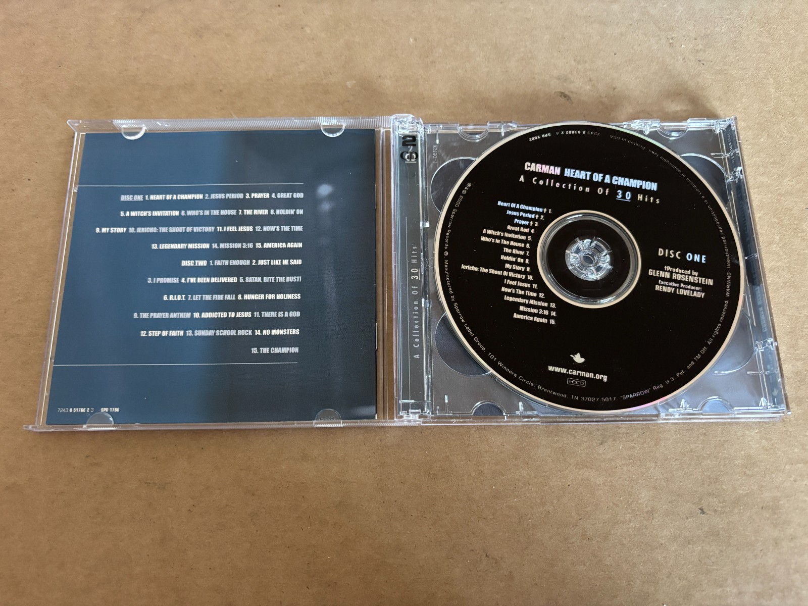 Carman Heart of A Champion double CD 2000 Sparrow Records Collection of 30 Hits