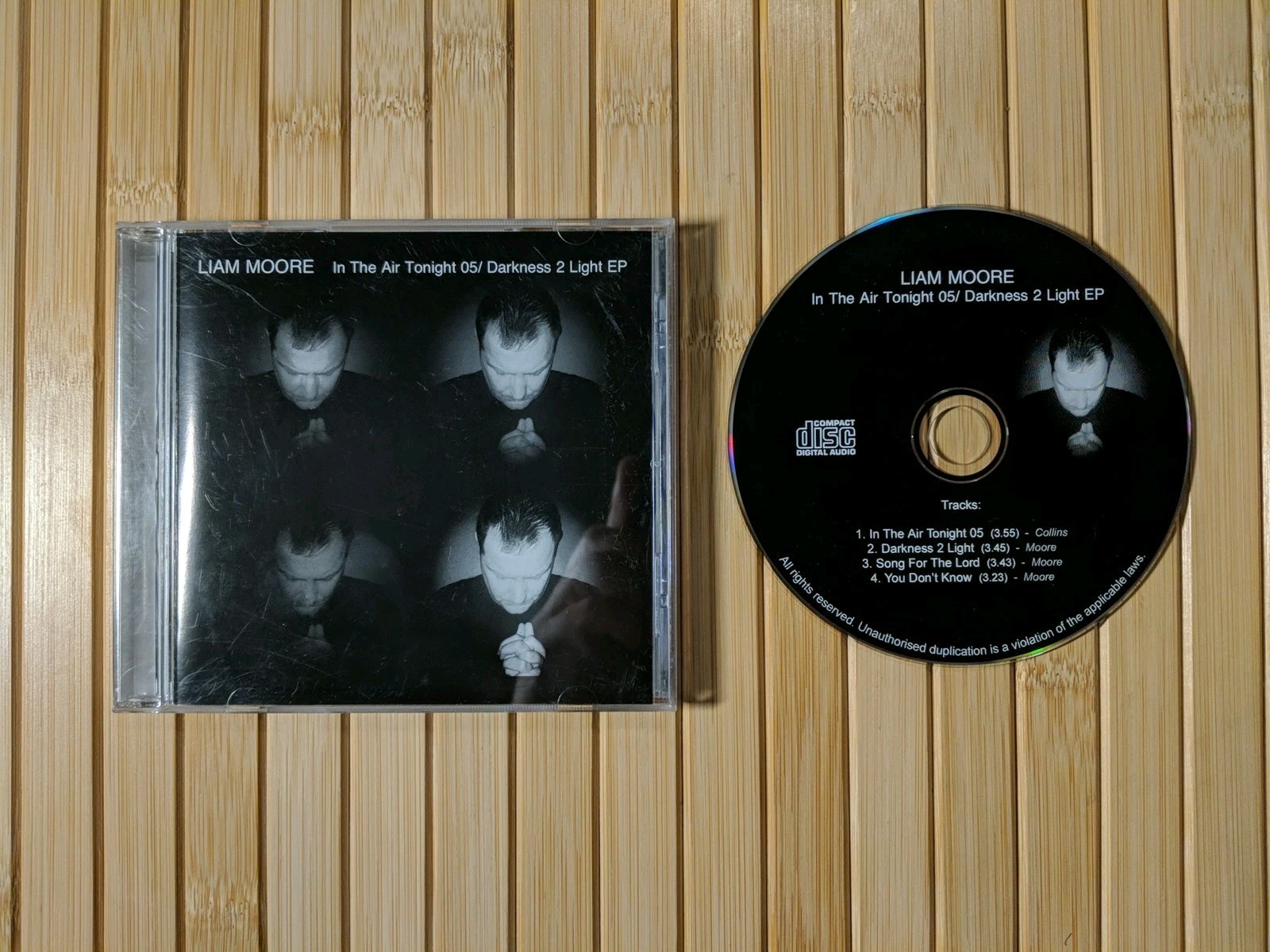 Liam Moore In The Air Tonight 05 & Darkness 2 Light EP CD