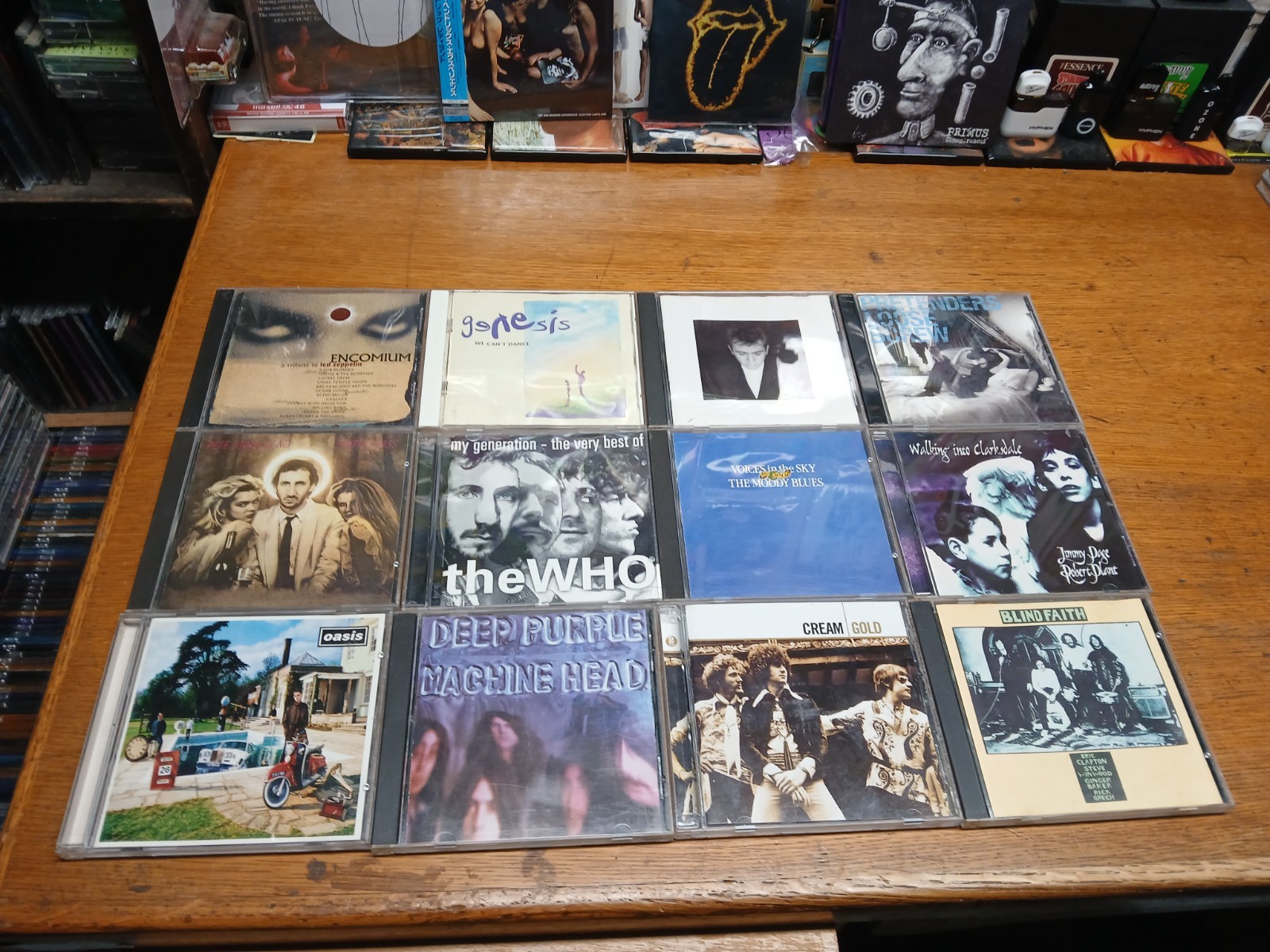 Brit Rock cd lot/12 Oasis,Deep Purple,Cream,Blind Faith,the Who,Moodys,Zep,
