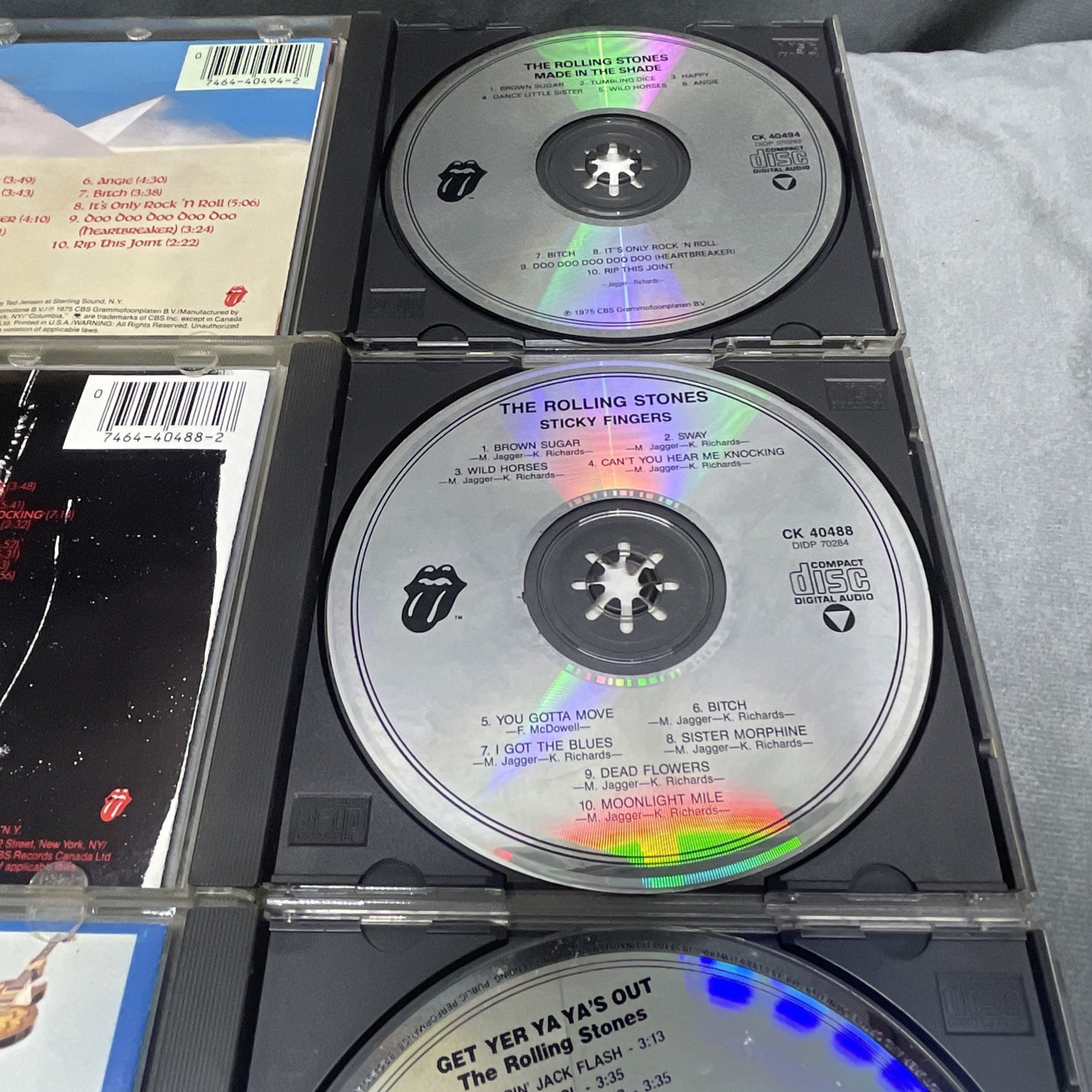 The Rolling Stones 6 CD Lot Bundle Live Steel Wheels Sticky Fingers Solo Rock