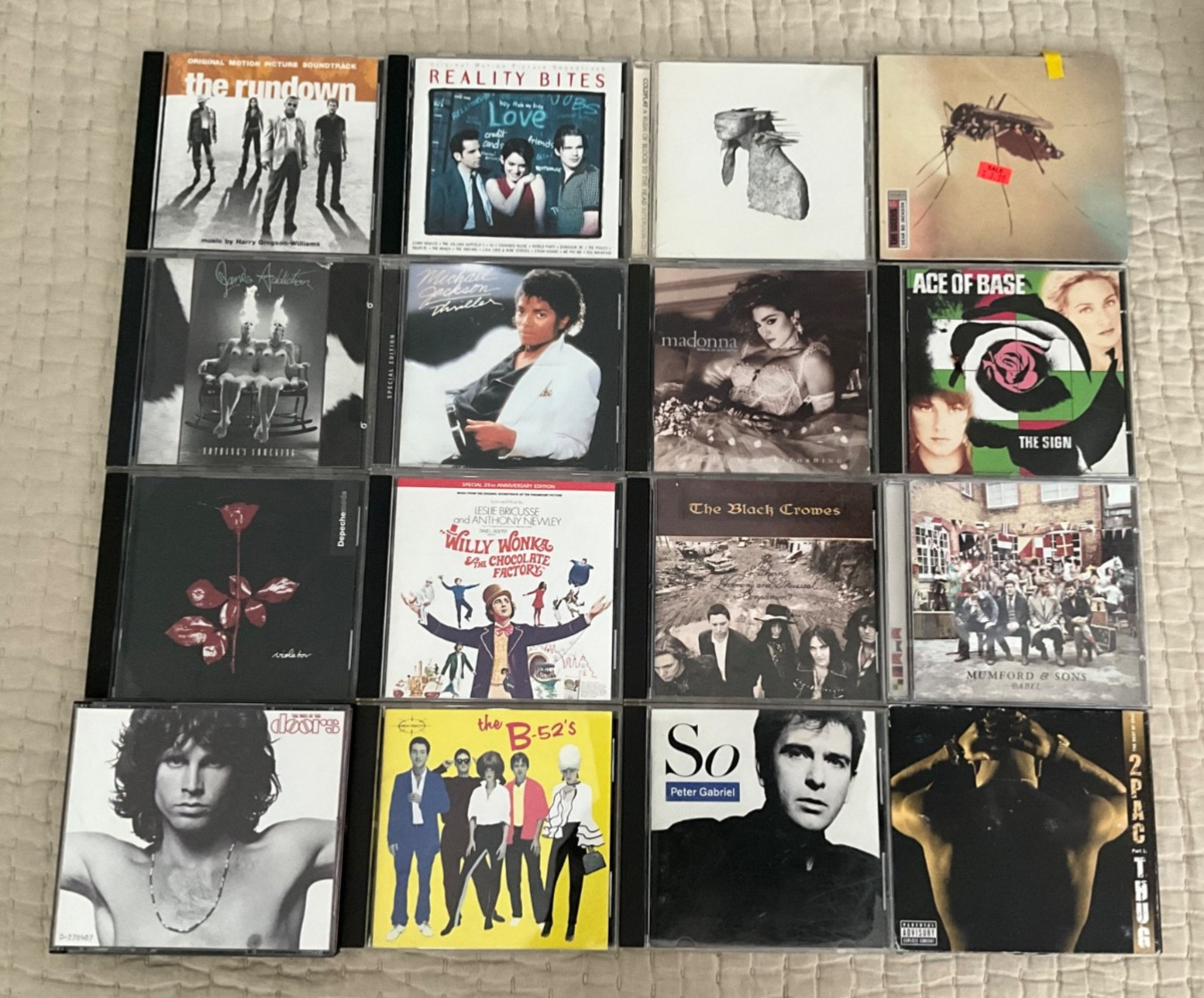 VINTAGE LOT OF 16 MUSIC CDS MULTIPLE GENRES ROCK RAP POP CLASSIC