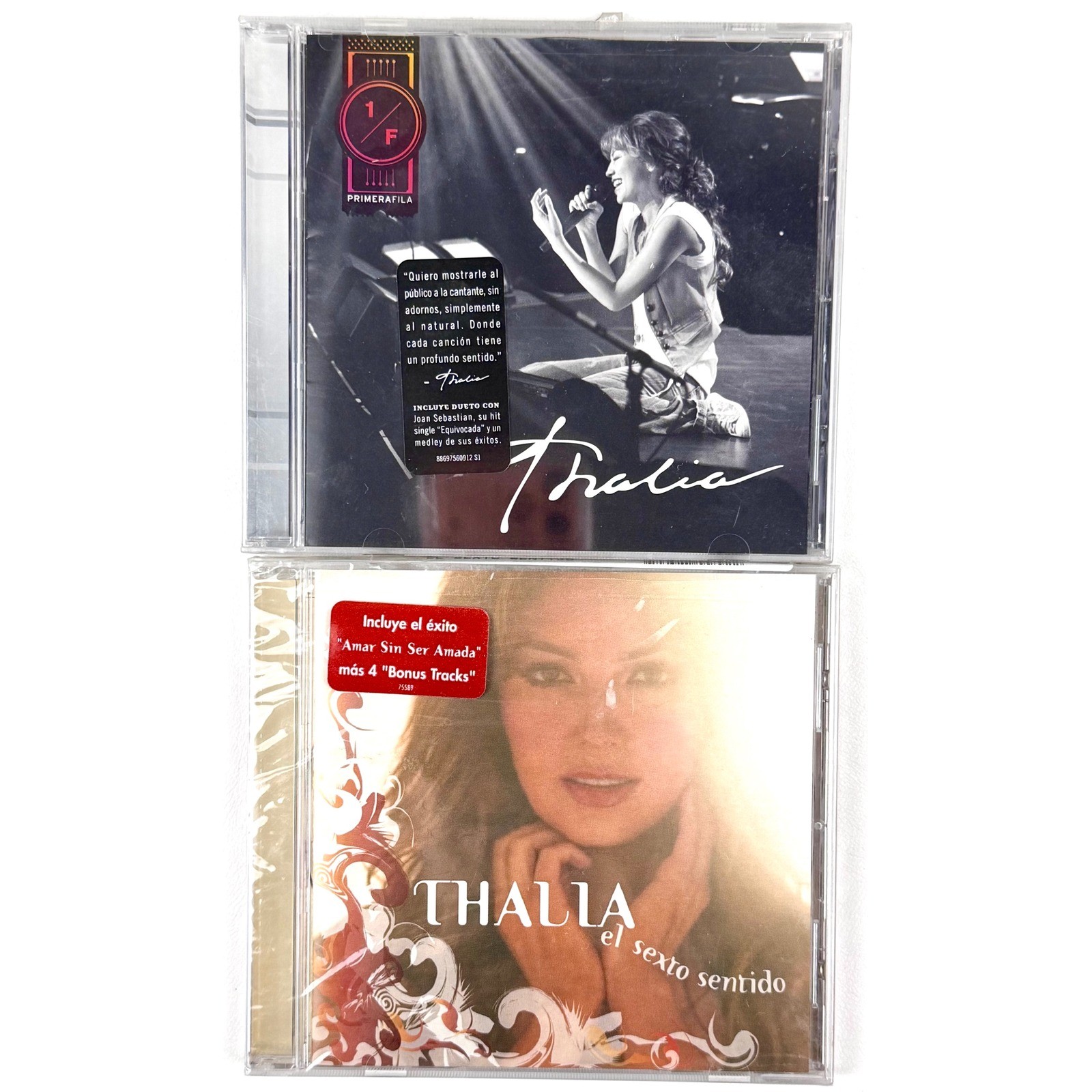 Thalia Lot of 2 CDs Primera Fila and El Sexto Sentido Factory Sealed Latin Pop