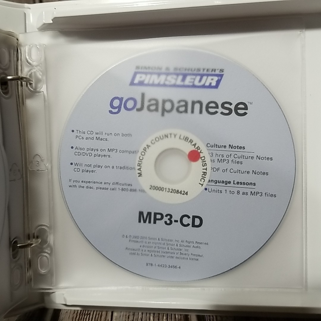 Simon & Schuster’s PIMSLEUR Go Japanese – 8 Lessons (5-Disc CD Set, 2010) Ex-Lib