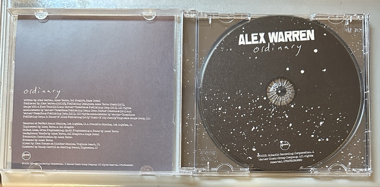 Alex Warren Ordinary 2025 1 Track CD Single