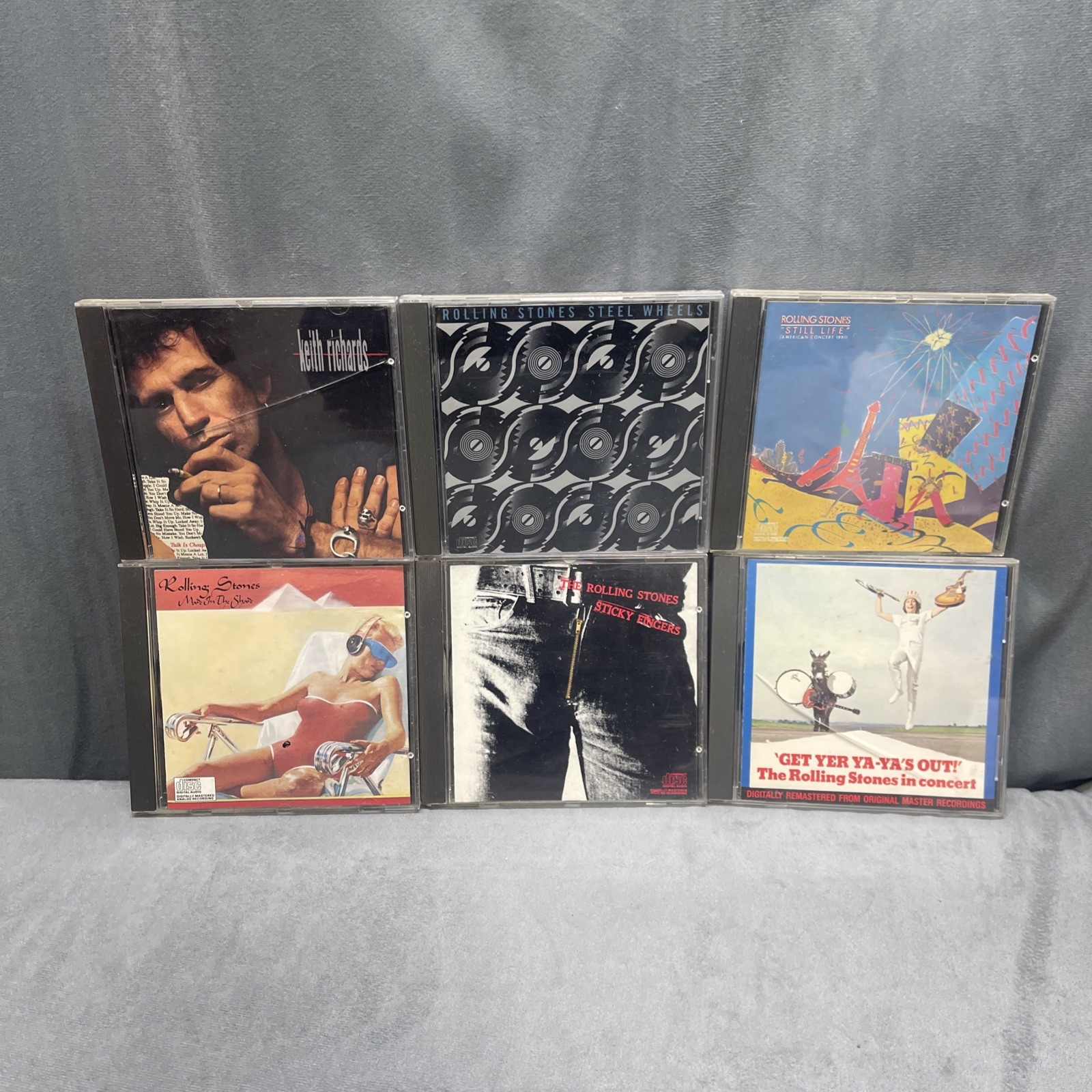 The Rolling Stones 6 CD Lot Bundle Live Steel Wheels Sticky Fingers Solo Rock