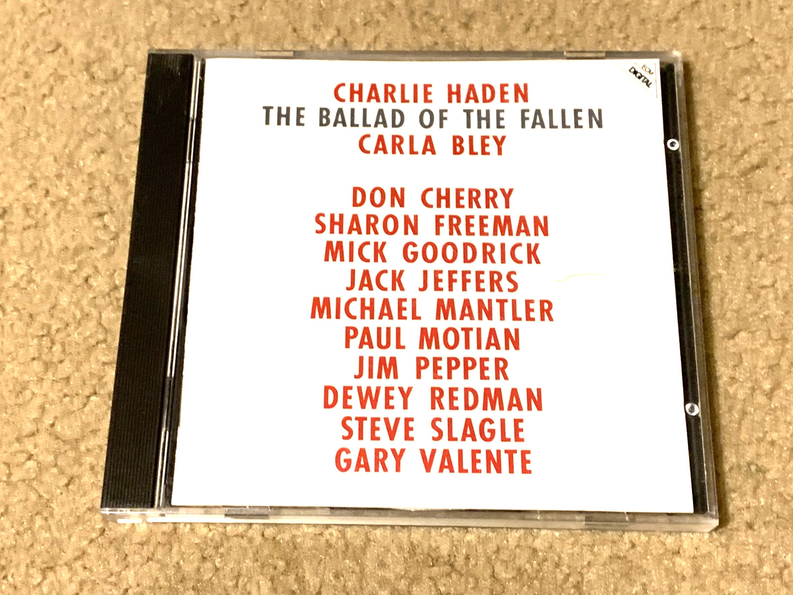 Charlie Haden & Carla Bley, The Ballad of the Fallen, CD , NM, 1984 Import ,B4