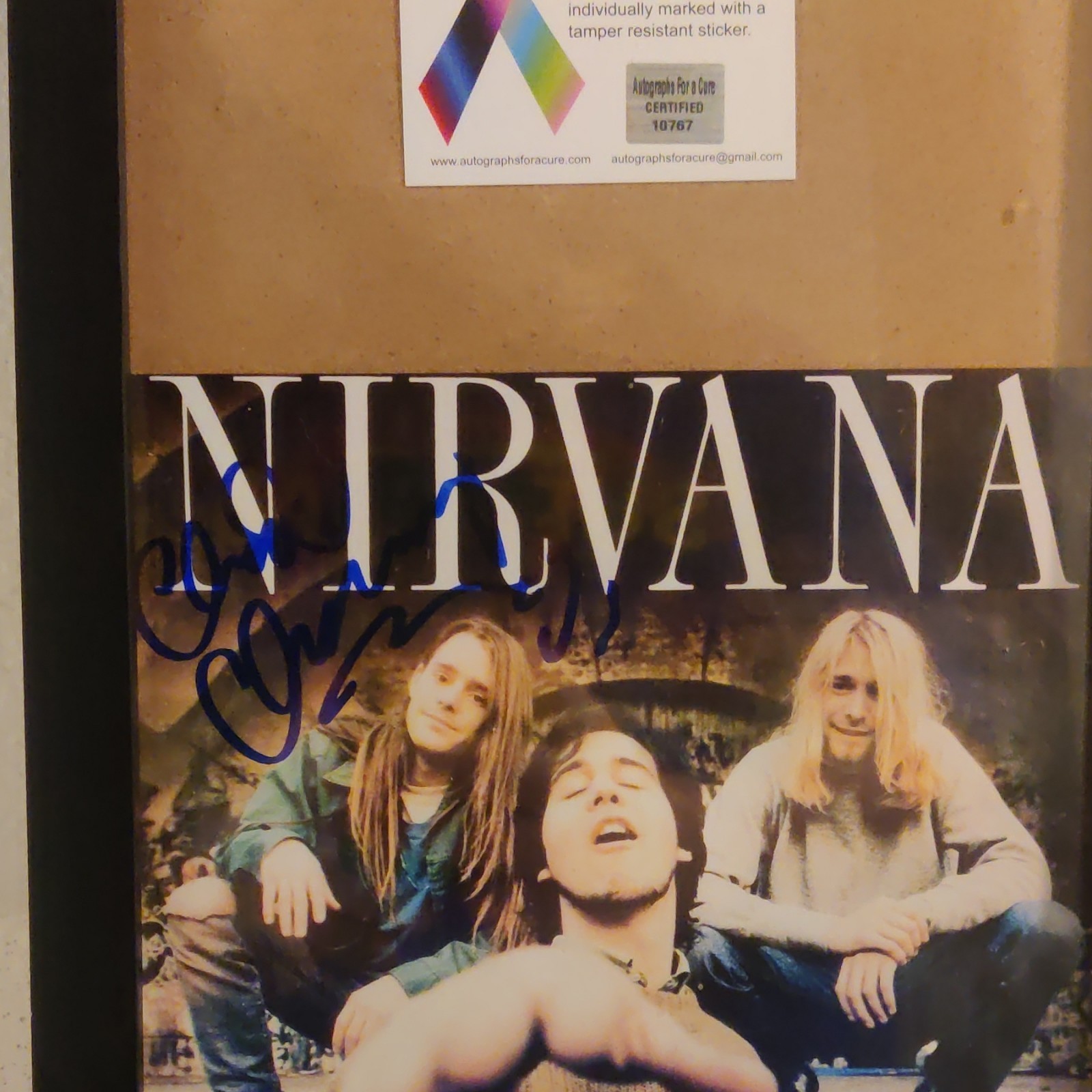 Nirvana Autograph And Discography. CDs And Cassettes Promo Copy Hormoaning