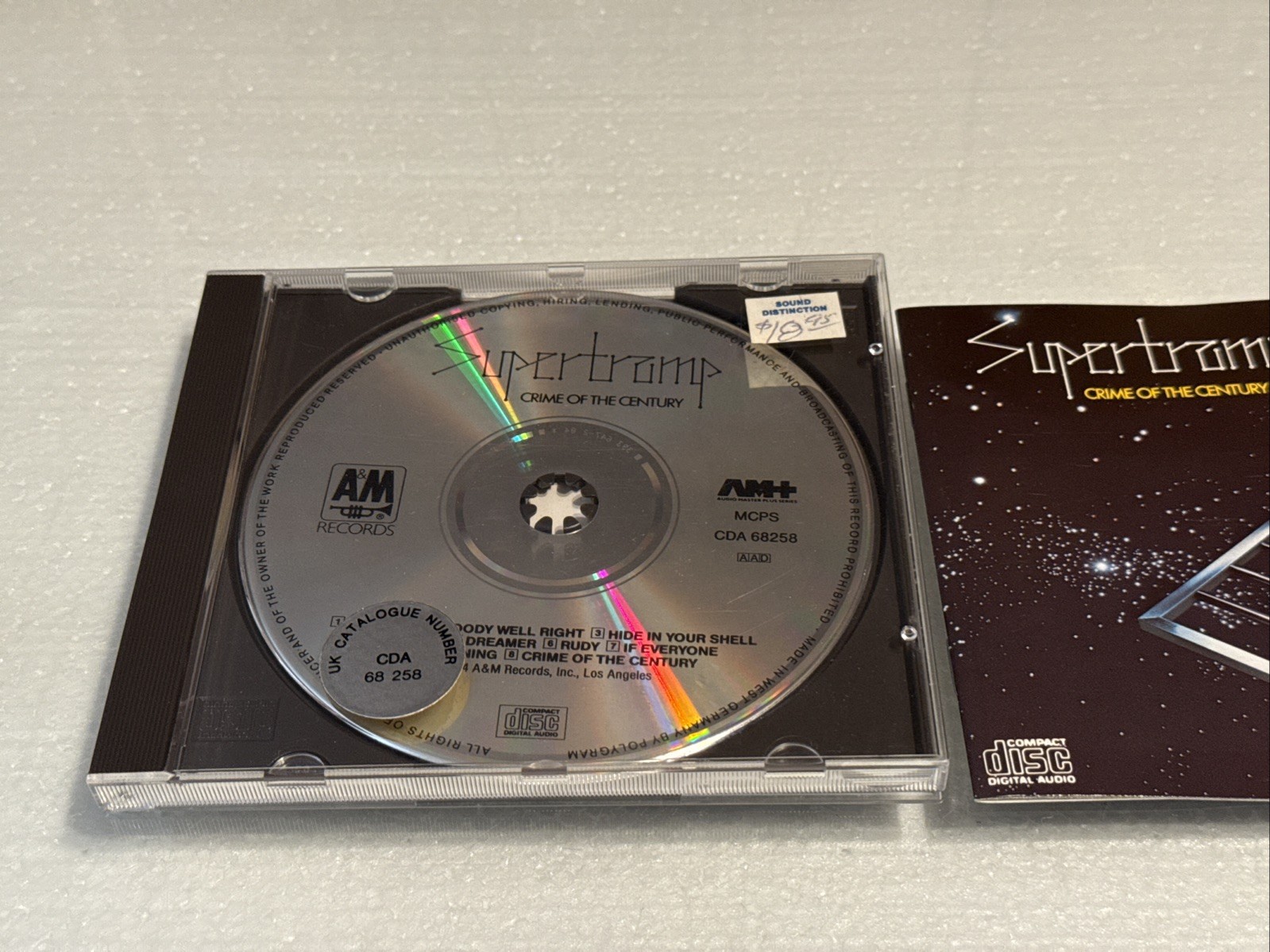 SUPERTRAMP – CRIME OF THE CENTURY WEST GERMANY CD [RARE VARIANT!] CDA 68258