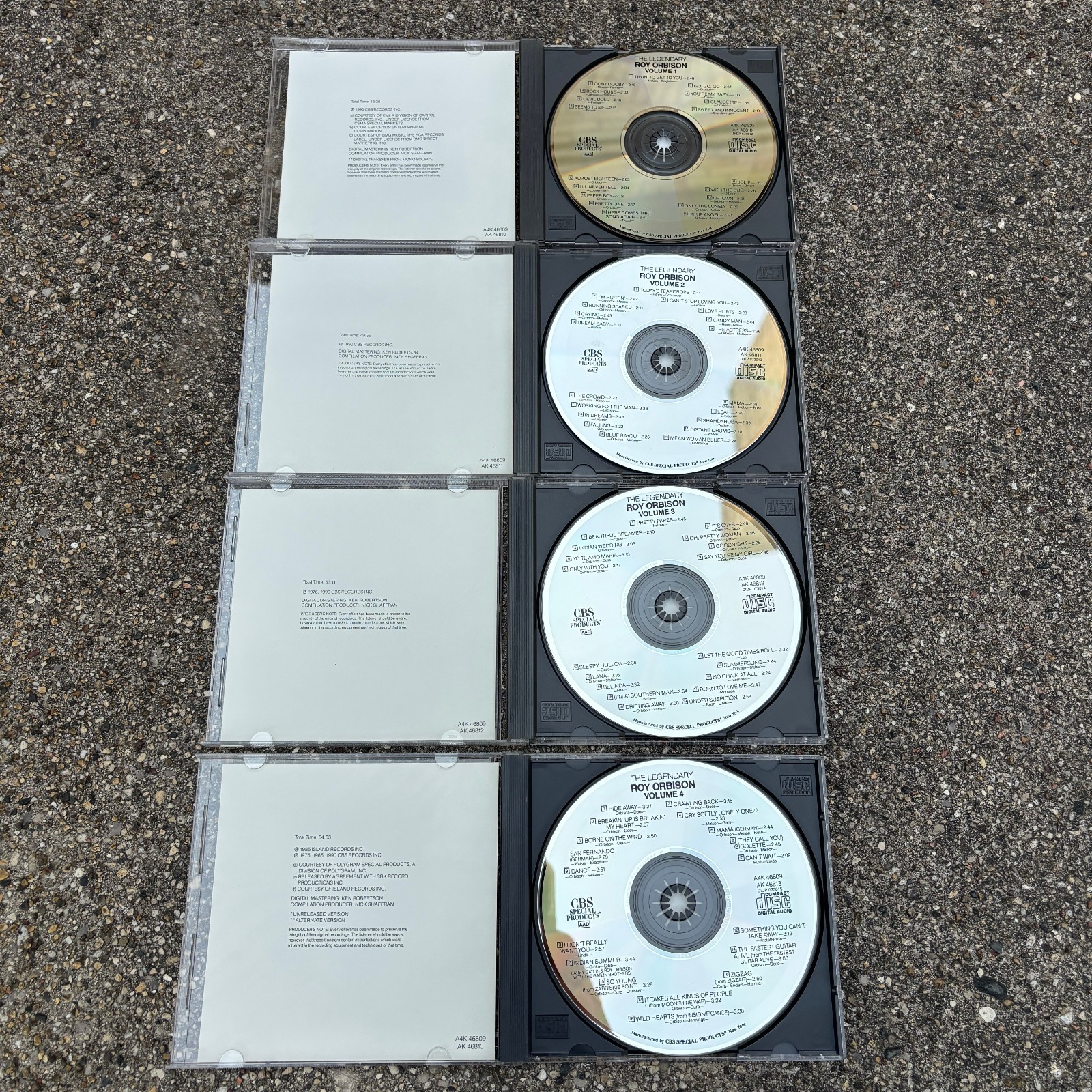 The Legendary Roy Orbison CD Volumes 1 – 2 – 3 & 4 CBS Special Products