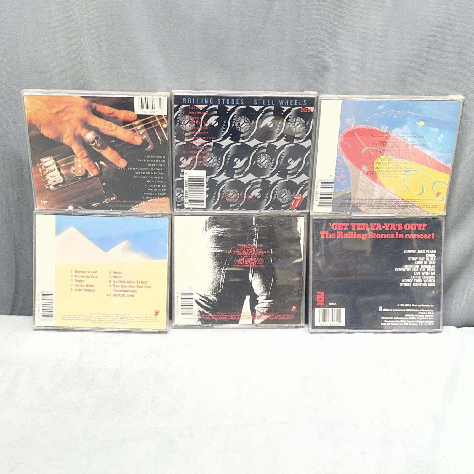 The Rolling Stones 6 CD Lot Bundle Live Steel Wheels Sticky Fingers Solo Rock