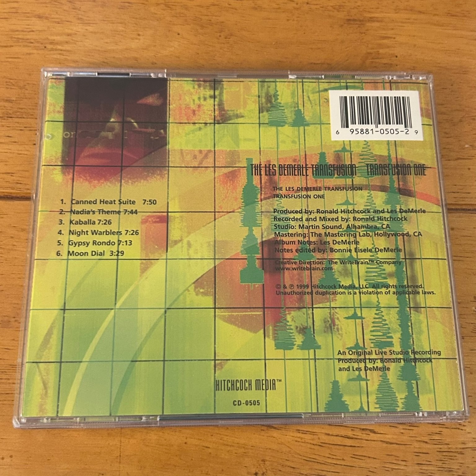 The Les DeMerle Transfusion – Transfusion One CD 1999 Jazz Fusion Hitchcock NM