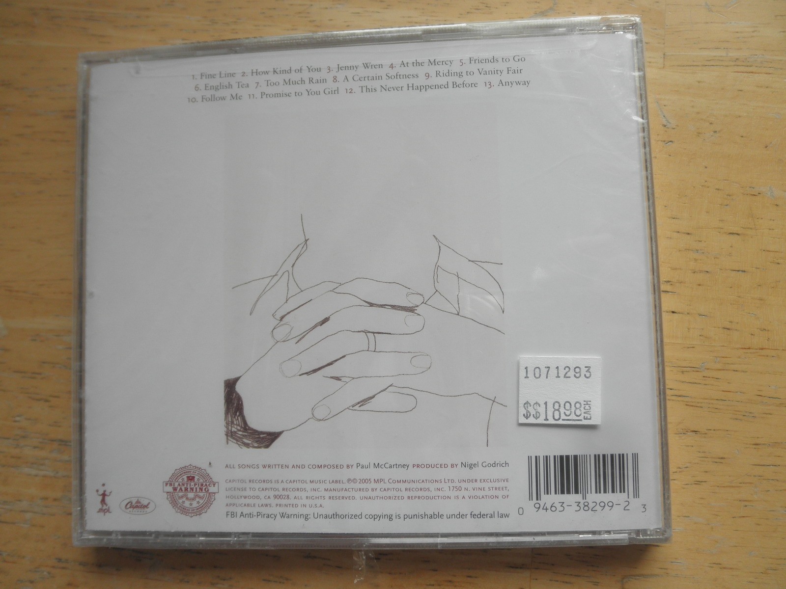 Paul McCartney Chaos and Creation in the Backyard CD Brand NOS