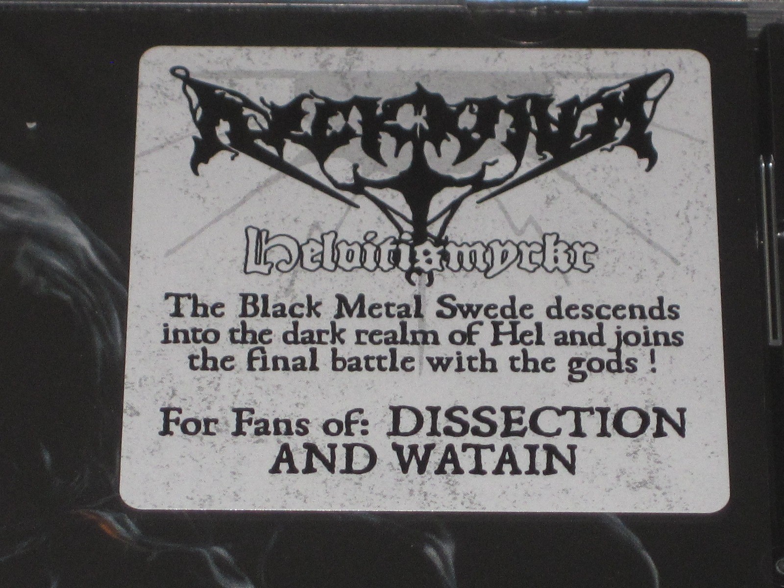 Arckanum: Helvitismyrkr CD 2011 Season Of Mist Underground Activists SUA 019 NEW