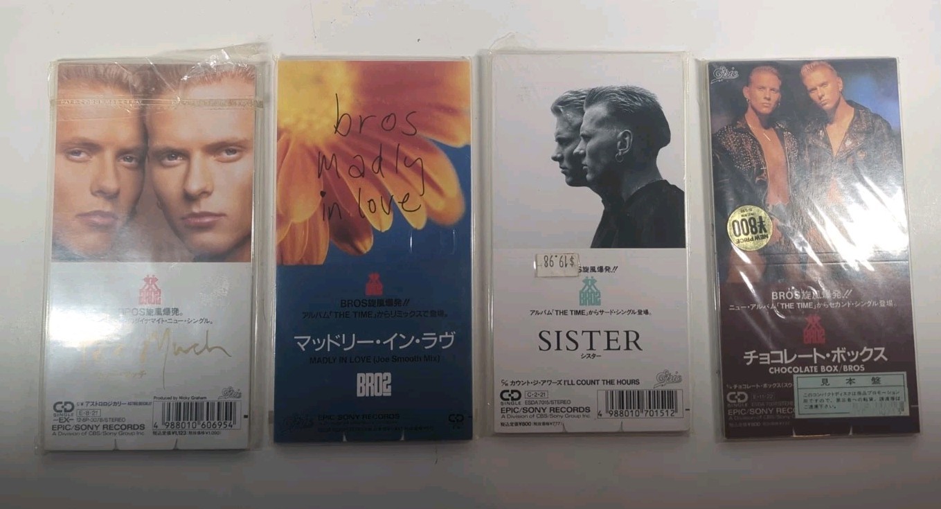 BROS Sony Mini Discs x 4 Matt Goss 1980’s All Sealed Japan