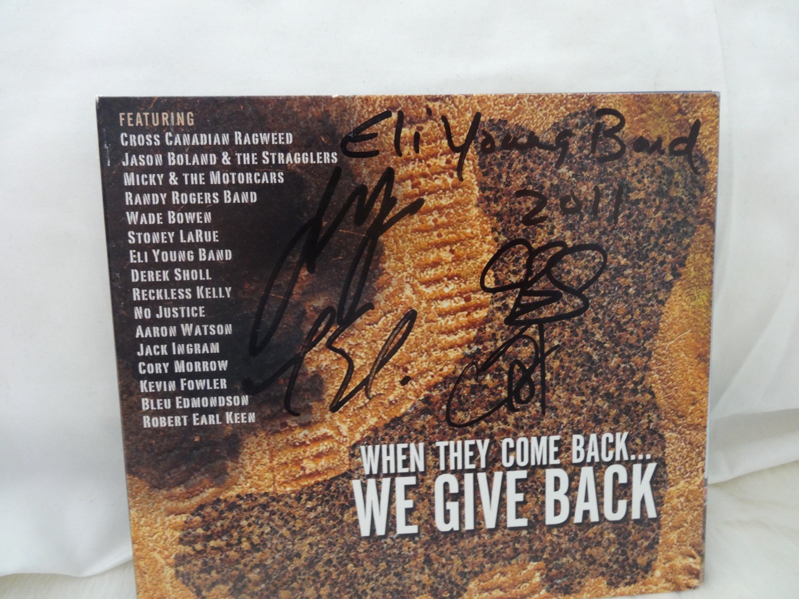 When They Come Back We Give Back – Boot Campaign CD Autographed Eli Young Band