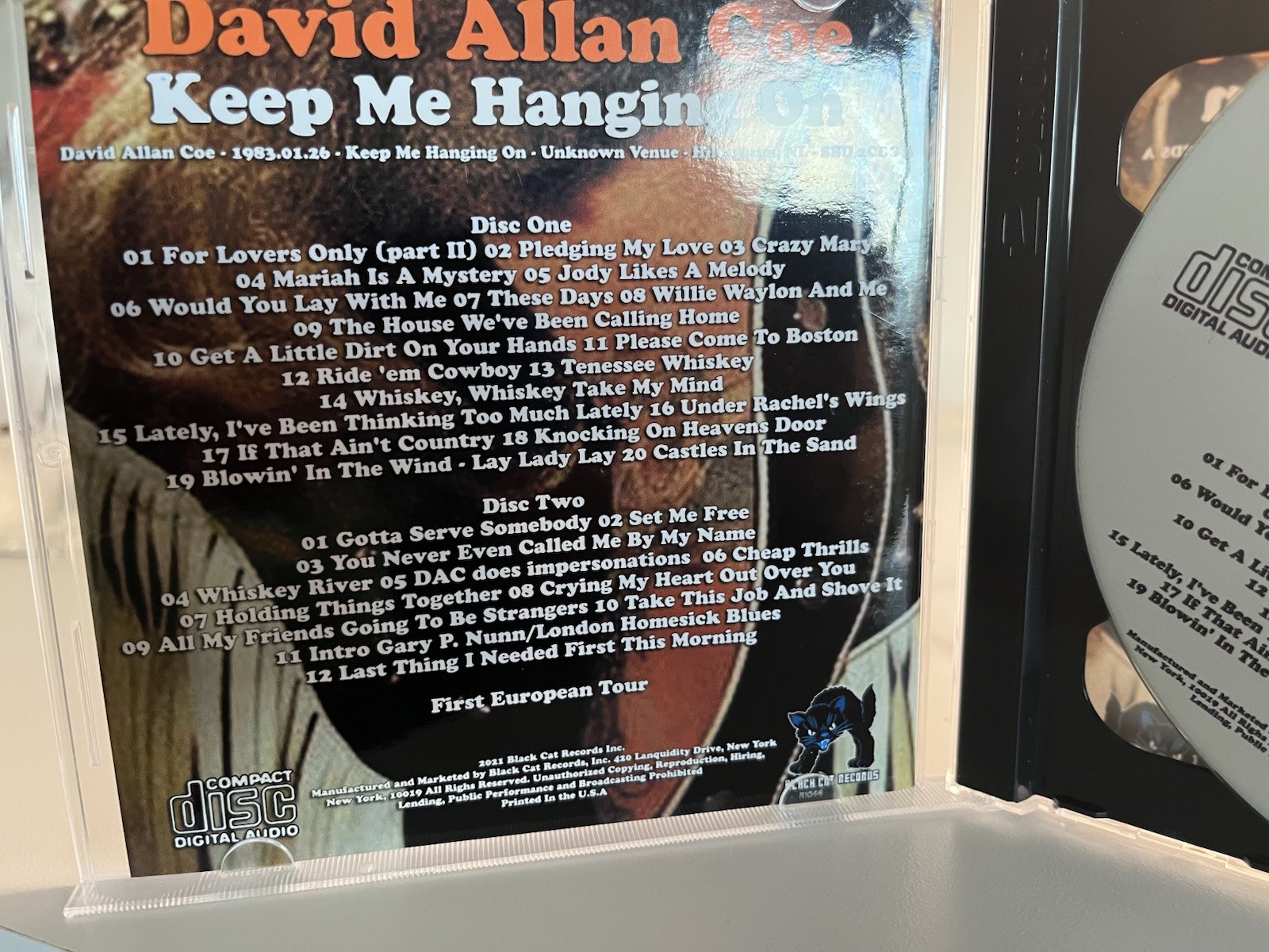 David Allan Coe Live 2 CD 1983 Neverlands Outlaw Country Tennessee Whiskey